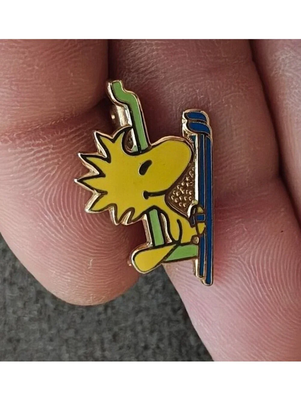 1970s Peanuts Woodstock Riding a Ski Lift.